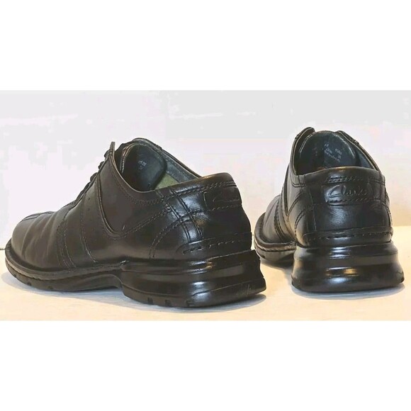 Mens Clarks Hommes Black Leather Lace Up Mens Size 9M 70851 - Picture 5 of 10